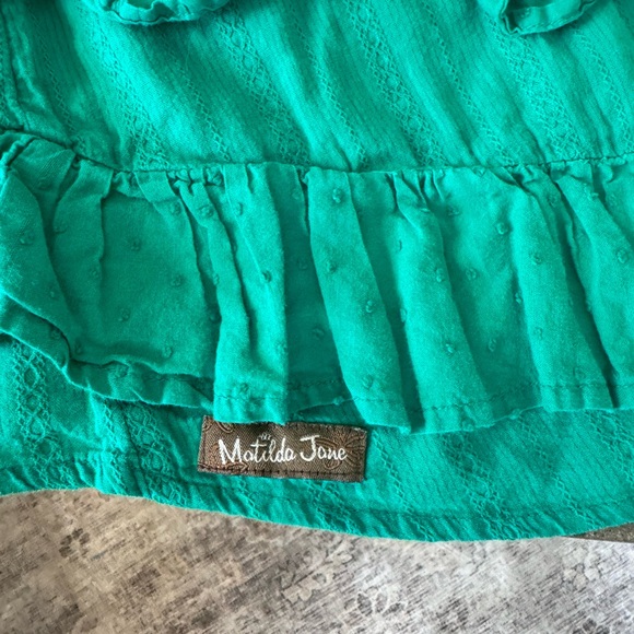 Matilda Jane Seriously Sweet Dress Teal size 6 - Picture 4 of 6